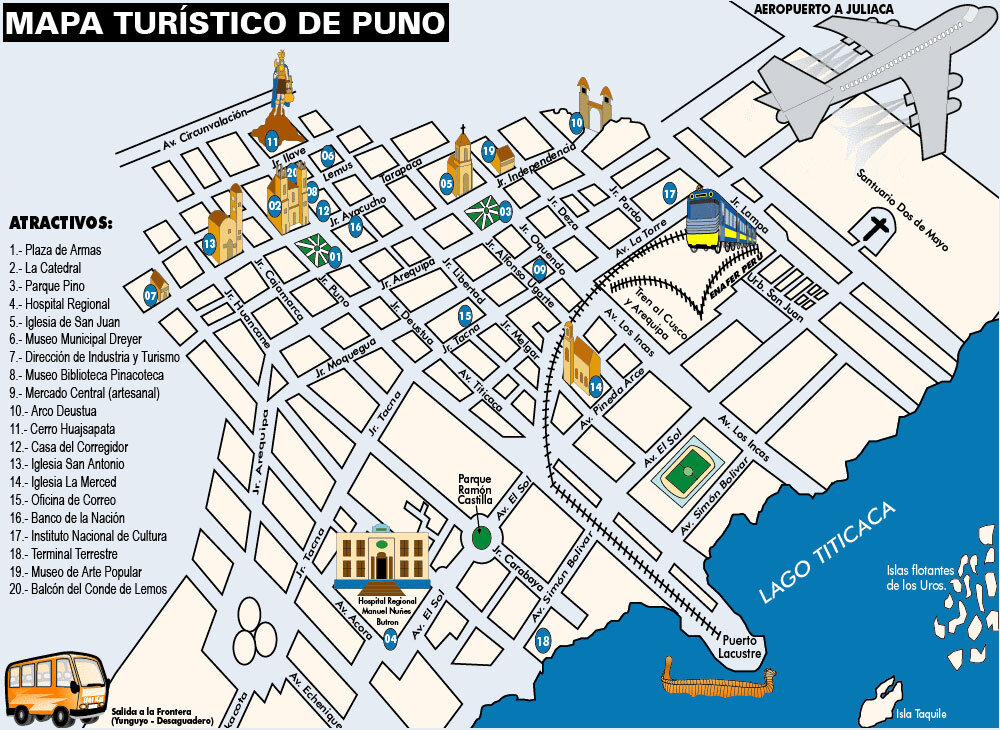 Puno Perú; Guía de Viaje de Puno 3 Ubicación de Puno