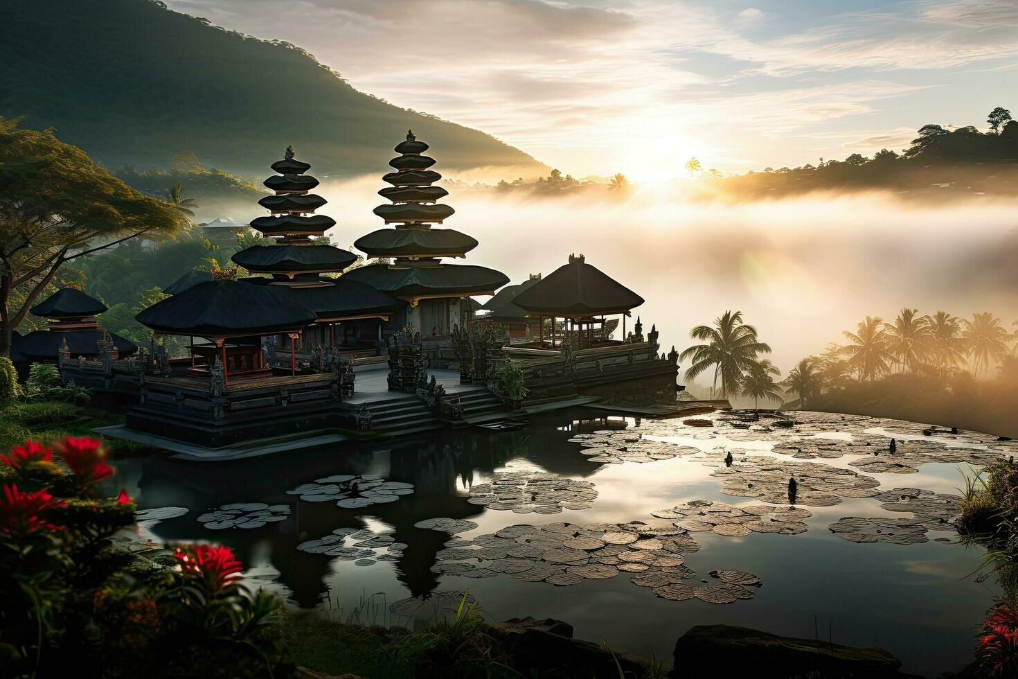En coche con conductor en Bali: Ulun Danu Bratan 3 Primera parada: Pura Ulun Danu Bratan